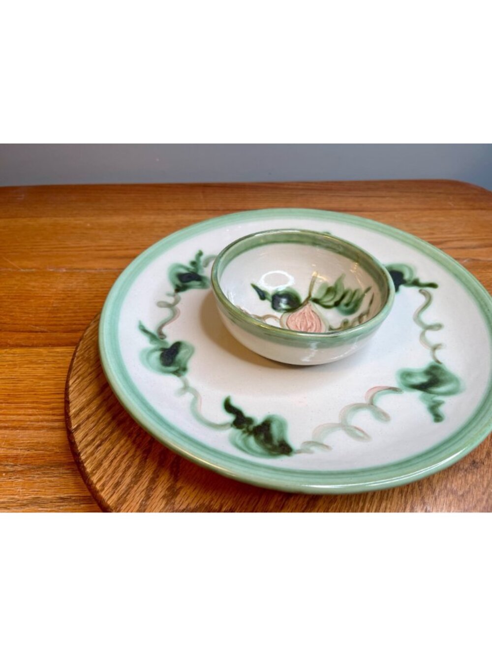 Louisville Stoneware HARVEST or PEAR Chip and Dip Serving Tray Platter, 12", Hea - Picture 13 of 16